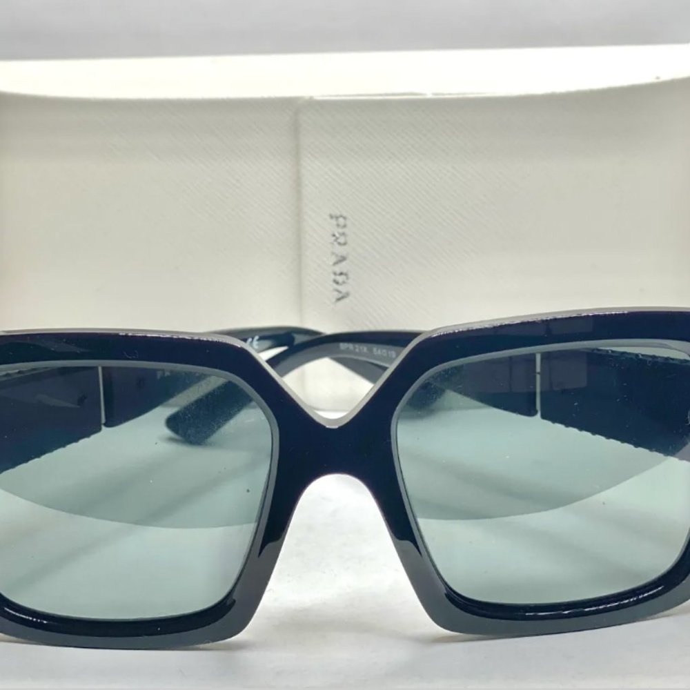 blue spiked prada sunglasses
